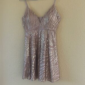 Hello Molly pink sequin formal dress